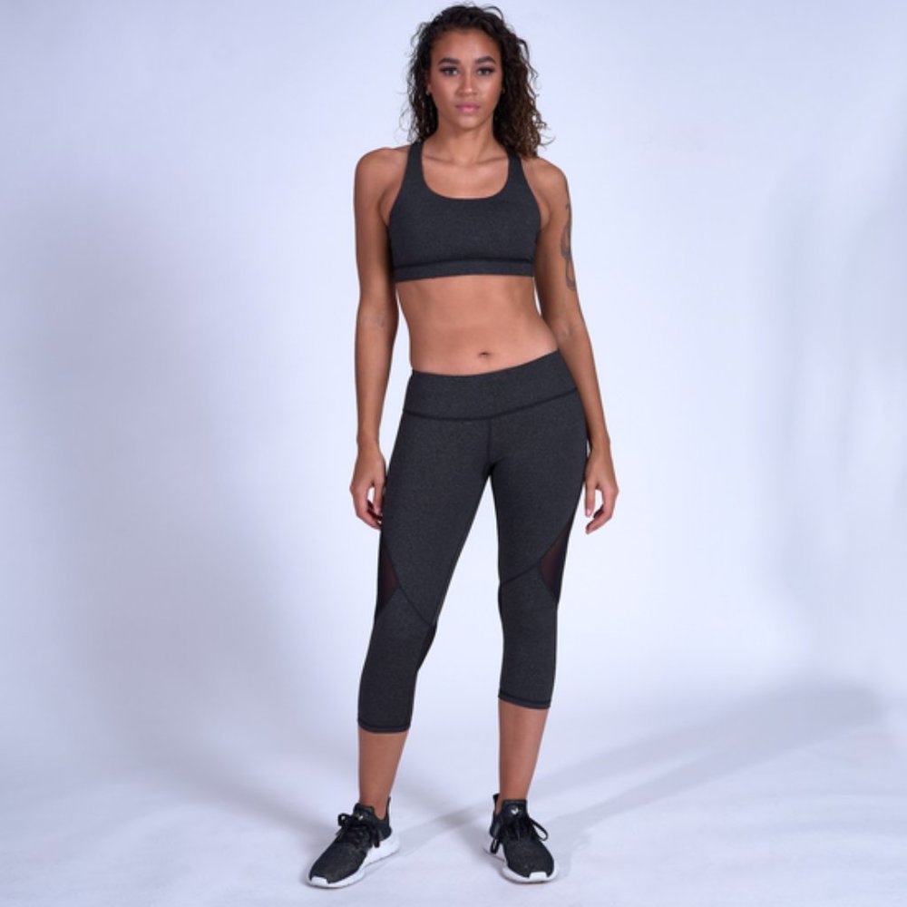 STEALTH Capris - Heather Grey   -Active wear